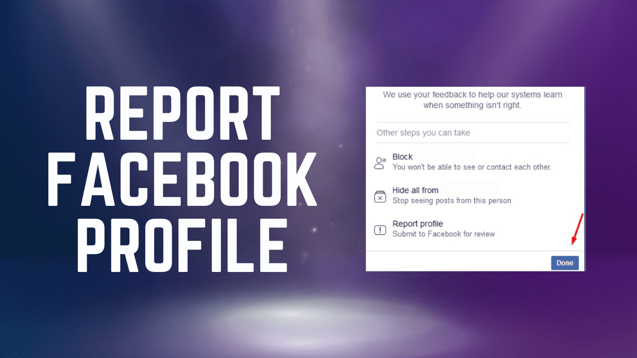 How to report a Facebook profile